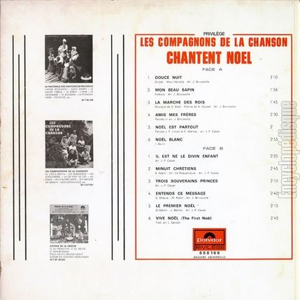 [Pochette de Chantent Nol (Les COMPAGNONS DE LA CHANSON) - verso]