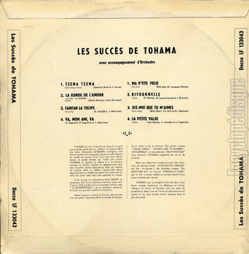 [Pochette de Les succs de Tohama (TOHAMA) - verso]