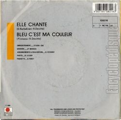 [Pochette de Elle chante (Richard DEWITTE) - verso]