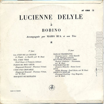 [Pochette de Lucienne Delyle  Bobino (Lucienne DELYLE) - verso]