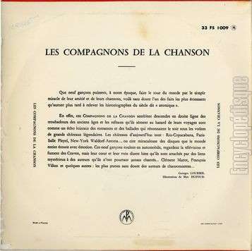 [Pochette de Chanson  ma bien-aime, Si jamais, Une enfant… (Les COMPAGNONS DE LA CHANSON) - verso]