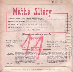 [Pochette de J’avais rv d’un grand amour (Math ALTRY) - verso]