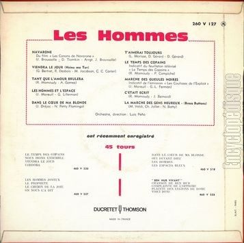 [Pochette de Navarone, Viendra le jour, C’tait crit… (Les HOMMES) - verso]