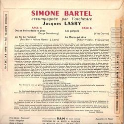 [Pochette de Douze belles dans la peau (Simone BARTEL) - verso]