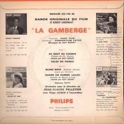 [Pochette de La Gamberge (B.O.F.  Films ) - verso]