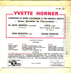 [Pochette de El gato Montes (Yvette HORNER) - verso]