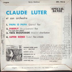 [Pochette de Papa o papa (Claude LUTER) - verso]