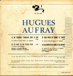 [Pochette de Je ne pourrai t’oublier tout  fait (Hugues AUFRAY) - verso]