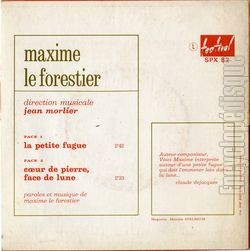 [Pochette de La petite fugue (Maxime LE FORESTIER) - verso]