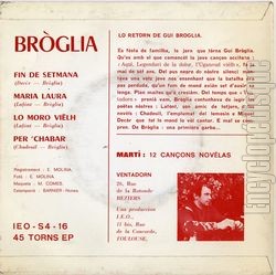 [Pochette de Fin de setmana (BRGLIA) - verso]