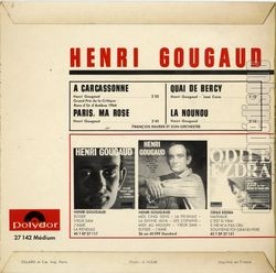 [Pochette de  Carcassonne (Henri GOUGAUD) - verso]