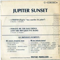 [Pochette de A friend (JUPITER SUNSET) - verso]