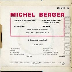 [Pochette de Mathusalem (Michel BERGER) - verso]