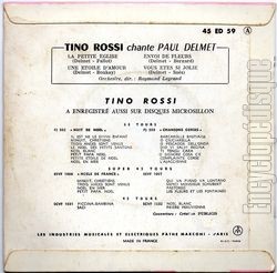 [Pochette de Tino Rossi chante Paul Delmet (Tino ROSSI) - verso]