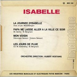 [Pochette de La journe d’Isabelle (ISABELLE (DE FUNS)) - verso]