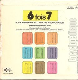 [Pochette de 6 fois 7 (JEUNESSE) - verso]