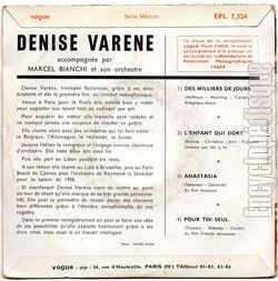 [Pochette de Anastasia (Denise VARNE) - verso]