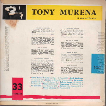 [Pochette de Musette supersonique (Tony MURNA) - verso]