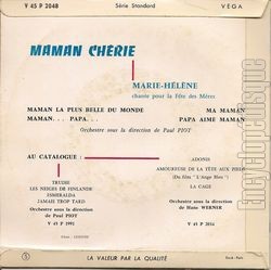 [Pochette de Maman la plus belle du monde (MARIE-HLNE) - verso]