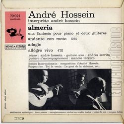 [Pochette de Almeria (Andr HOSSEIN) - verso]