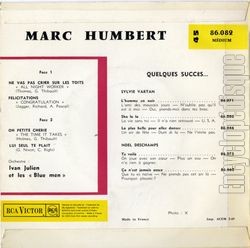 [Pochette de Ne va pas crier sur les toits (Marc HUMBERT) - verso]