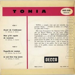 [Pochette de Avant de t’embrasser (TONIA) - verso]