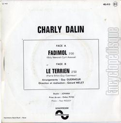 [Pochette de Fadimol (Charly DALIN) - verso]