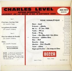 [Pochette de C’est bon, c’est bon l’t (Charles LEVEL) - verso]