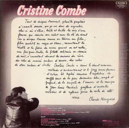 [Pochette de Camrawoman  Faut pas qu’je m’perde dans mon flashback  (Cristine COMBE) - verso]