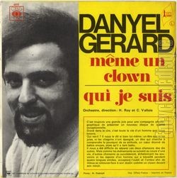 [Pochette de Mme un clown (Danyel GRARD) - verso]