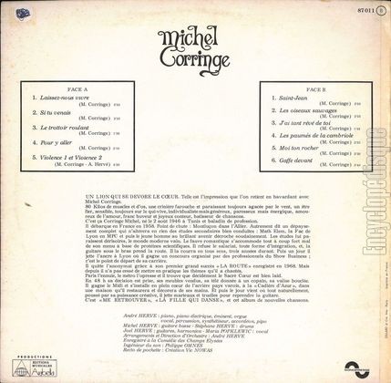 [Pochette de Laissez-nous vivre (Michel CORRINGE) - verso]