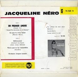 [Pochette de Un premier amour (Jacqueline NRO) - verso]