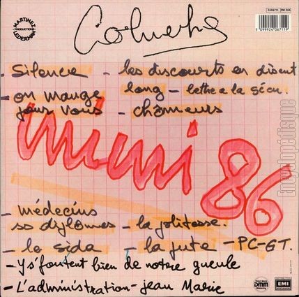 [Pochette de Mimi 86 (COLUCHE) - verso]