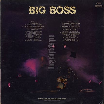 [Pochette de Big Boss (BIG BOSS) - verso]