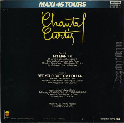 [Pochette de Hit man (Chantal CURTIS) - verso]