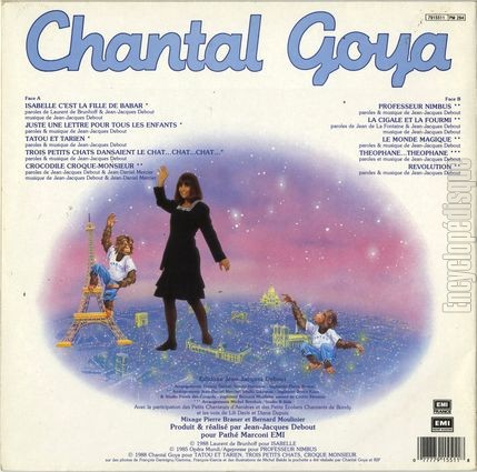 [Pochette de Isabelle, c’est la fille de babar (Chantal GOYA) - verso]