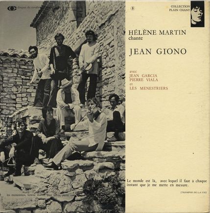 [Pochette de Hlne martin chante Jean Giono (Hlne MARTIN) - verso]