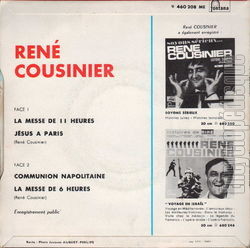 [Pochette de La messe de 11 heures (Ren COUSINIER) - verso]