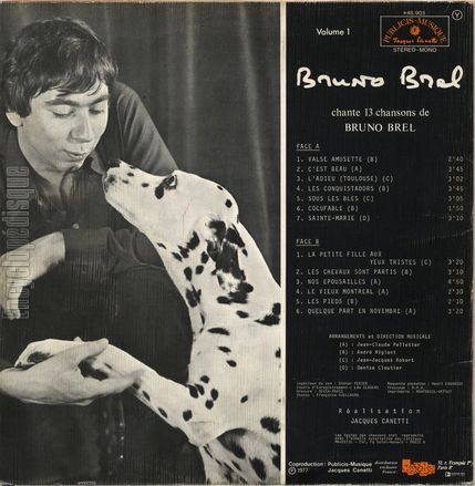 [Pochette de C’est beau (Bruno BREL) - verso]