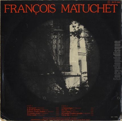 [Pochette de Franois Matuchet (Franois MATUCHET) - verso]