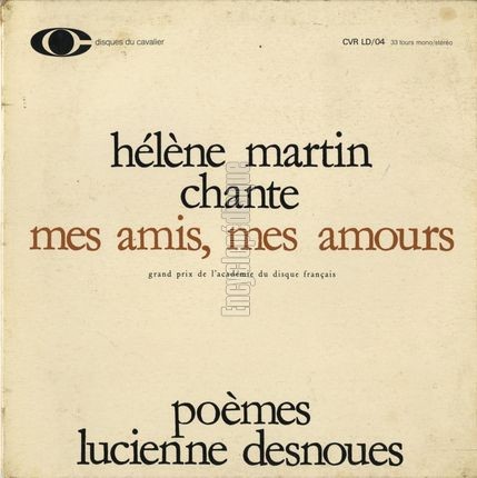 [Pochette de Mes amis, mes amours (Hlne MARTIN)]