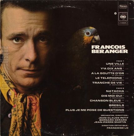 [Pochette de Franois Branger (Franois BRANGER) - verso]