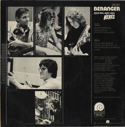 [Pochette de Joue pas avec mes nerfs (Franois BRANGER) - verso]