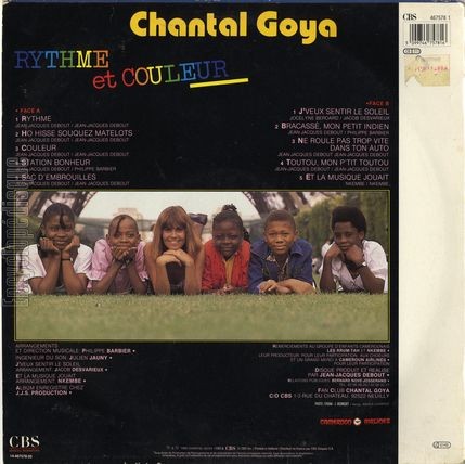 [Pochette de Rythme et couleur (Chantal GOYA) - verso]