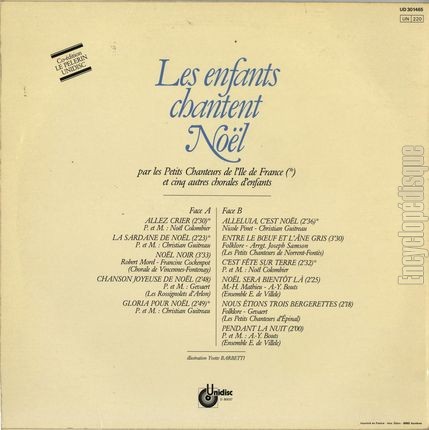 [Pochette de Les enfants chantent Nol (COMPILATION) - verso]