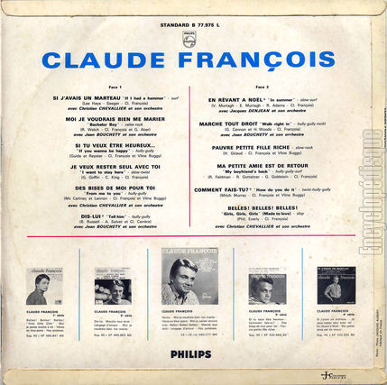 [Pochette de Claude Franois (Claude FRANOIS) - verso]