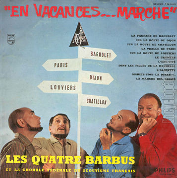 [Pochette de En vacances… marche (Les 4 BARBUS et la CHORALE FDRALE DU SCOUTISME FRANAIS)]