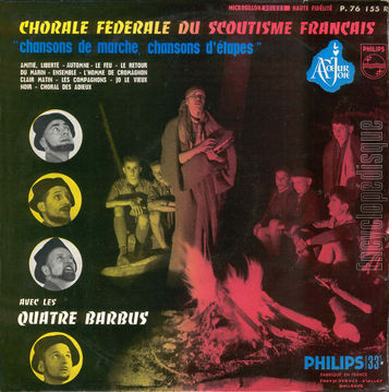 [Pochette de Chansons de marche, chansons d’tapes (Les 4 BARBUS et la CHORALE FDRALE DU SCOUTISME FRANAIS)]