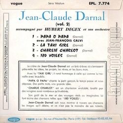 [Pochette de Papa  papa - Vol.2 (Jean-Claude DARNAL) - verso]