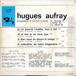 [Pochette de Je ne pourrai t’oublier tout  fait (Hugues AUFRAY) - verso]